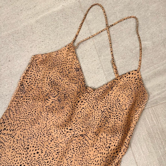 Aritzia Babaton Bellamy Cheetah Slip Dress - Picture 2 of 10